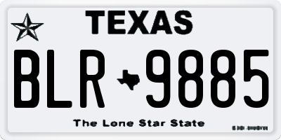 TX license plate BLR9885