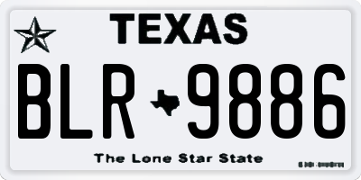 TX license plate BLR9886