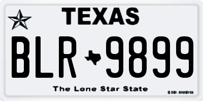 TX license plate BLR9899