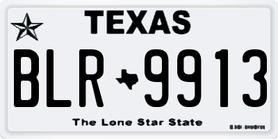 TX license plate BLR9913