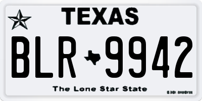 TX license plate BLR9942