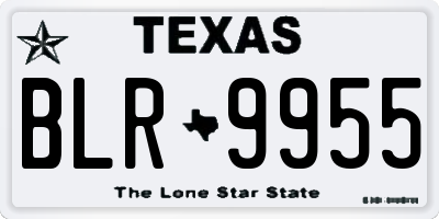 TX license plate BLR9955