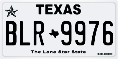 TX license plate BLR9976