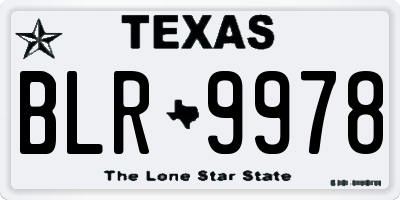 TX license plate BLR9978