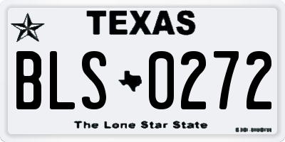TX license plate BLS0272