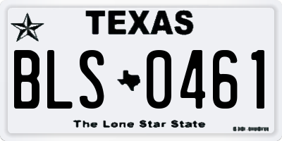 TX license plate BLS0461