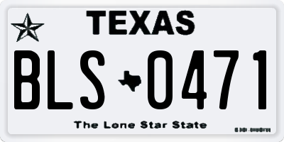 TX license plate BLS0471