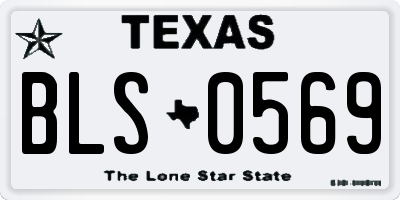 TX license plate BLS0569