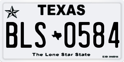 TX license plate BLS0584