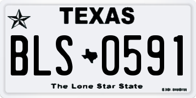 TX license plate BLS0591