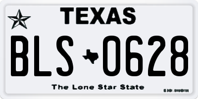 TX license plate BLS0628