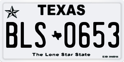 TX license plate BLS0653