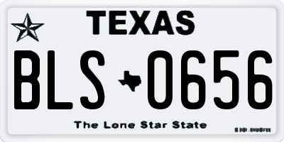 TX license plate BLS0656