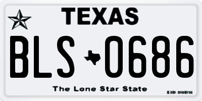 TX license plate BLS0686