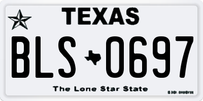 TX license plate BLS0697