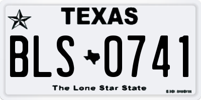 TX license plate BLS0741