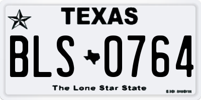 TX license plate BLS0764