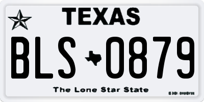 TX license plate BLS0879