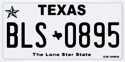 TX license plate BLS0895
