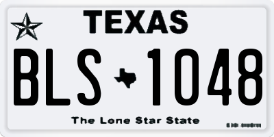 TX license plate BLS1048