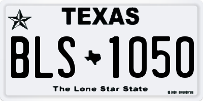 TX license plate BLS1050