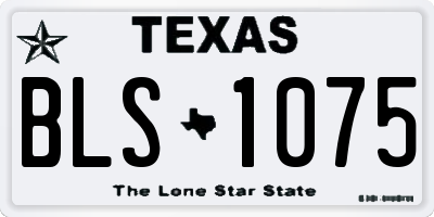 TX license plate BLS1075