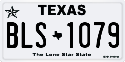 TX license plate BLS1079