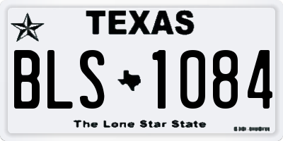 TX license plate BLS1084