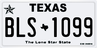 TX license plate BLS1099