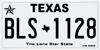 TX license plate BLS1128