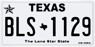 TX license plate BLS1129