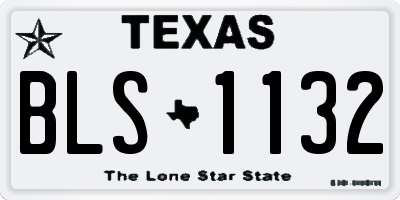 TX license plate BLS1132