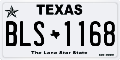 TX license plate BLS1168