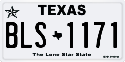 TX license plate BLS1171