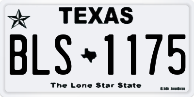 TX license plate BLS1175