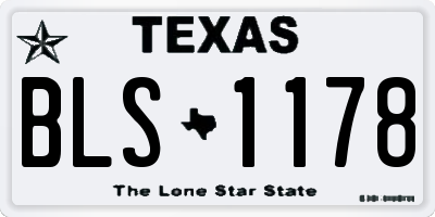 TX license plate BLS1178