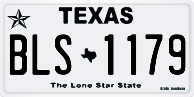 TX license plate BLS1179