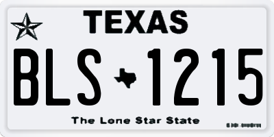 TX license plate BLS1215