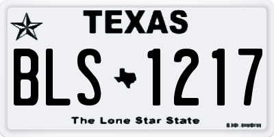 TX license plate BLS1217