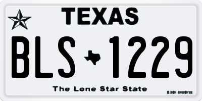 TX license plate BLS1229