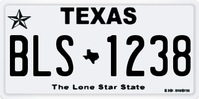 TX license plate BLS1238