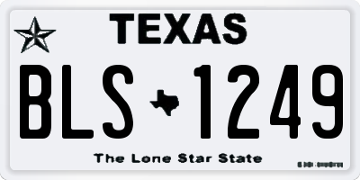 TX license plate BLS1249