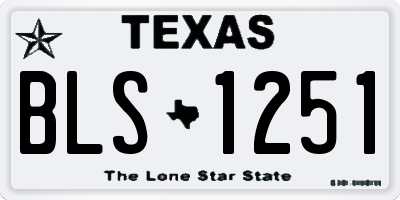 TX license plate BLS1251