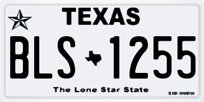 TX license plate BLS1255