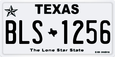 TX license plate BLS1256