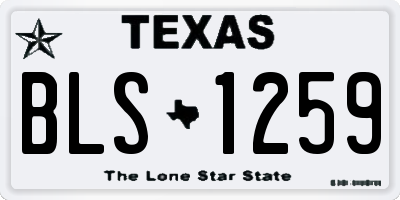 TX license plate BLS1259