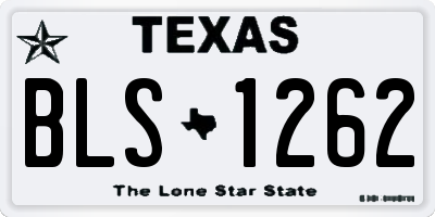 TX license plate BLS1262