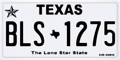 TX license plate BLS1275