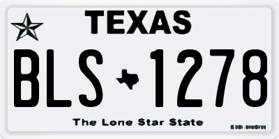 TX license plate BLS1278