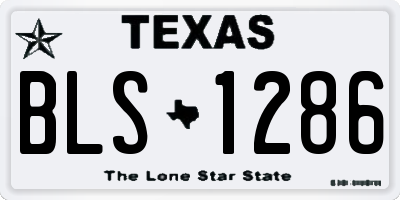 TX license plate BLS1286